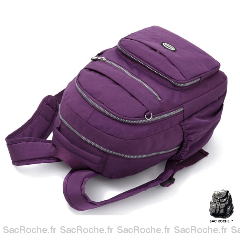 Sac À Dos Violet Femme 2 Compartiments Dos Femme