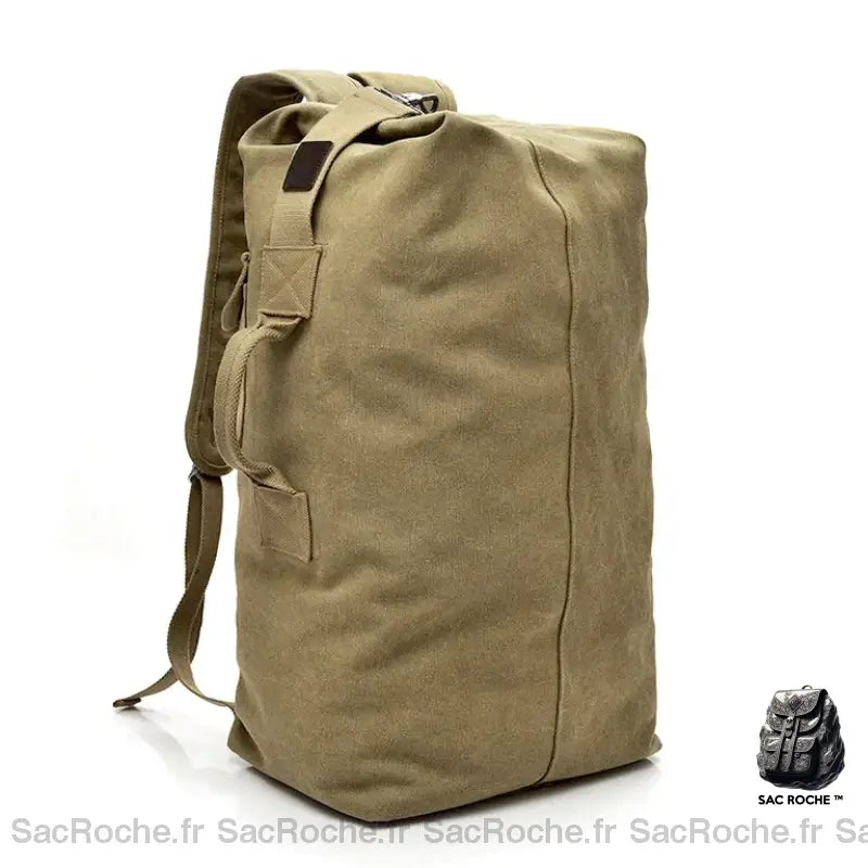 Sac À Dos Voyage 40L Kaki / Moyen 26X45X20Cm Sac En Toile