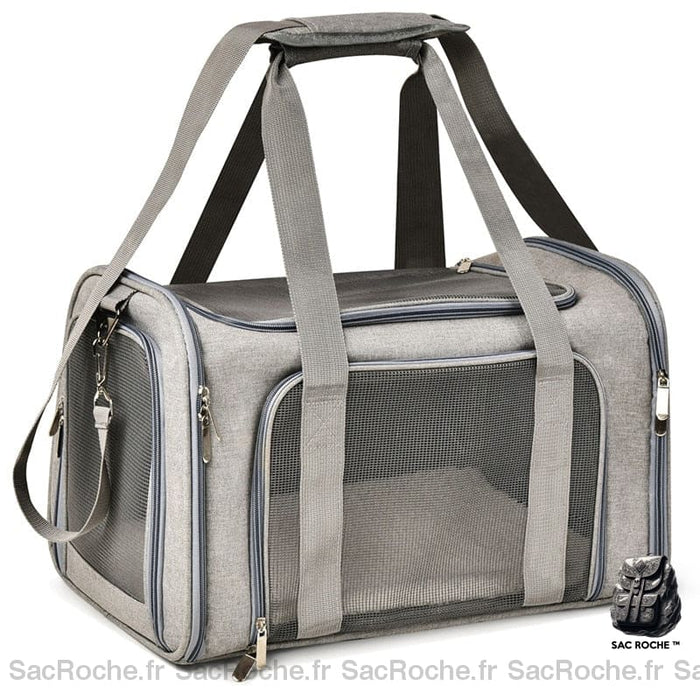 Sac à dos de voyage pour animal de compagnie - M, Gris - Chien Chat