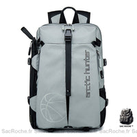 Sac à dos voyage avec poche à chaussures - modèle Gris - Sac Roche ™