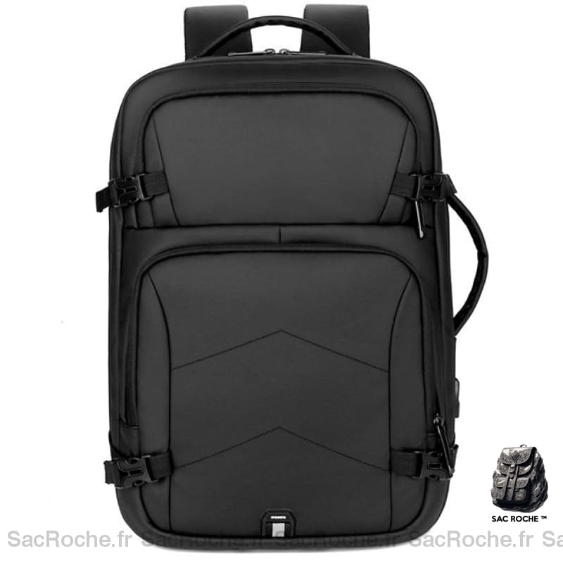 Sac À Dos Voyage Confortable Imperméable Gris Noir Sac A Dos Ordinateur