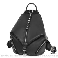 Sac à Dos Voyage Cuir Femme Noir - Sac Roche ™