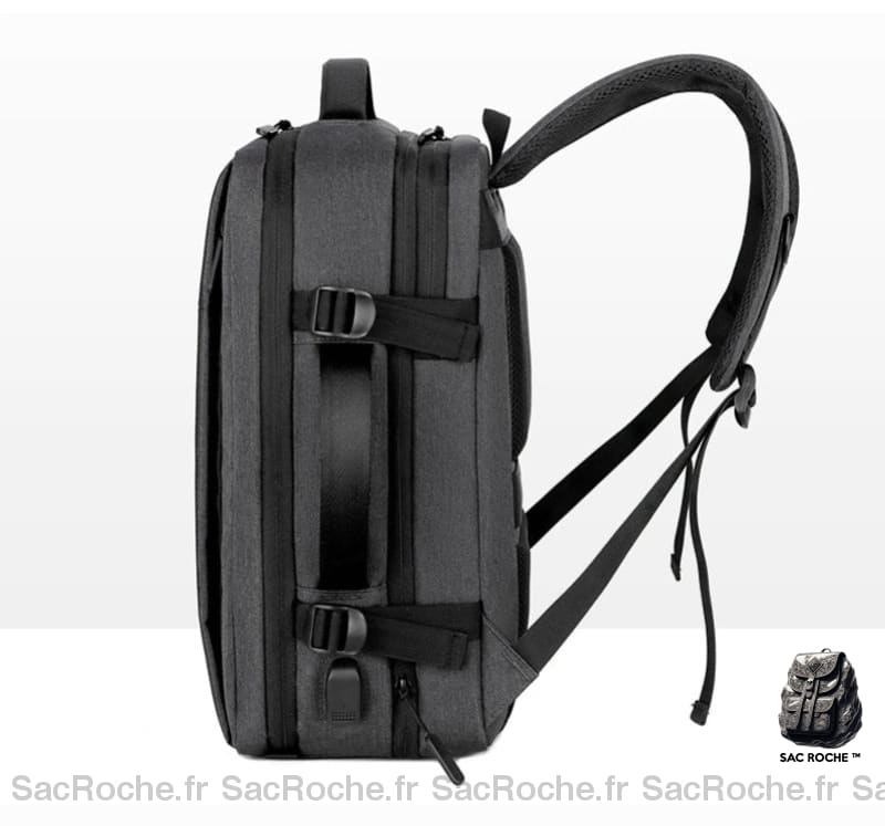 Sac À Dos Voyage Ergonomique Gris Foncé Homme