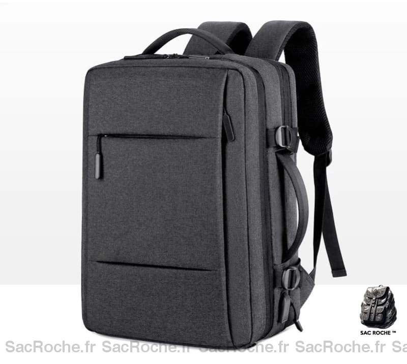 Sac À Dos Voyage Ergonomique Gris Foncé Homme