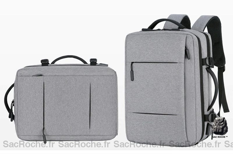 Sac à dos ergonomique de voyage uni gris