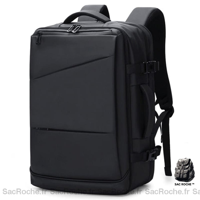 Sac À Dos Voyage Extensible 44L Noir Dos Voyage