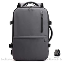 Sac à Dos Voyage Extensible Élégant - modèle Gris - Sac Roche ™