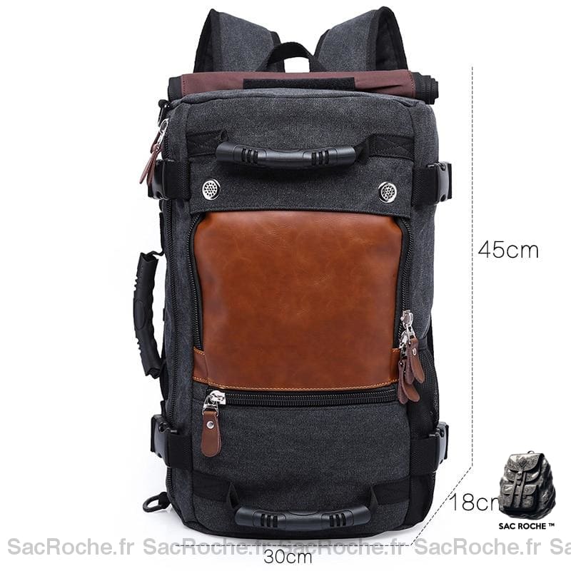 Sac à dos male de voyage - Noir - Sac de voyage Sac à dos