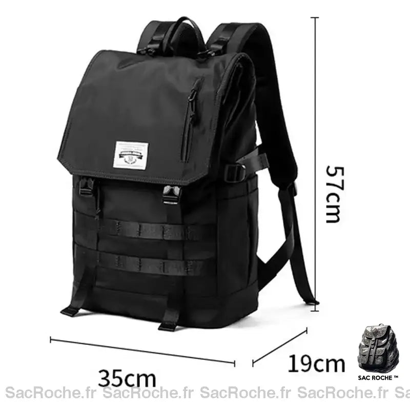 Sac À Dos Voyage Homme Noir L (35L) Sac De