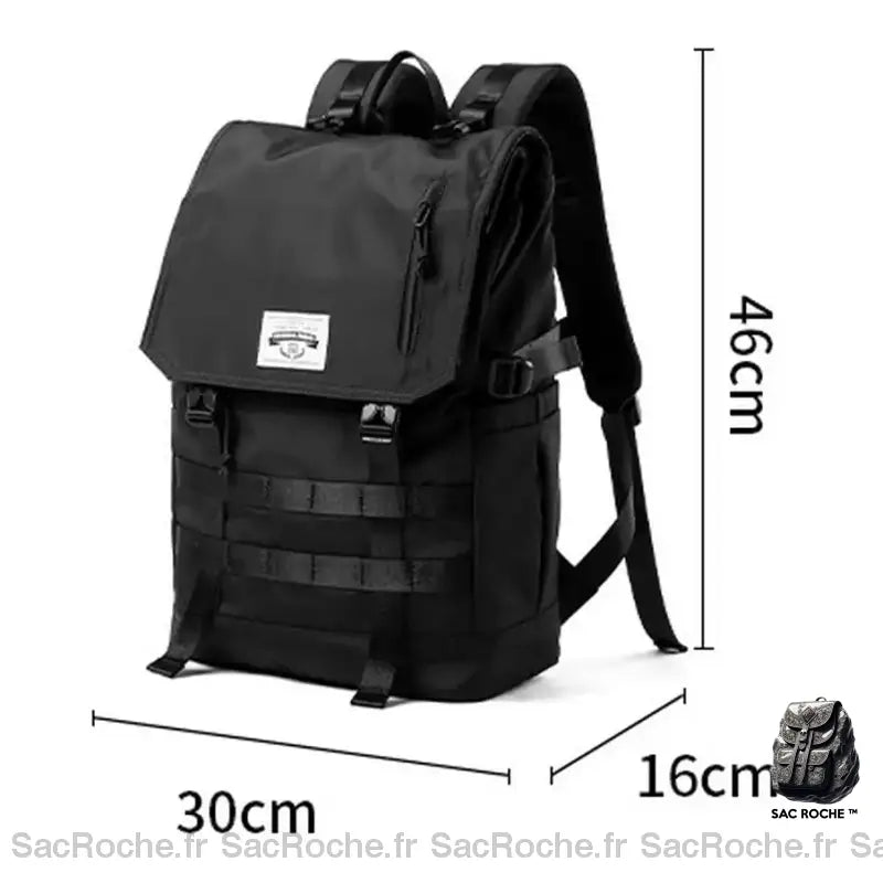 Sac À Dos Voyage Homme Noir M (25L) Sac De