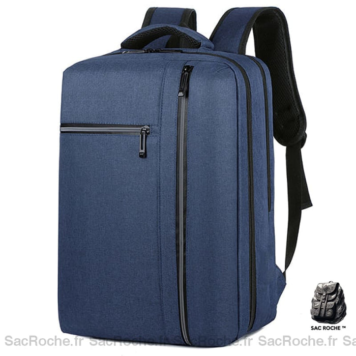 Sac À Dos Voyage Ouverture Grand Angle Bleu Sac A Dos Ordinateur