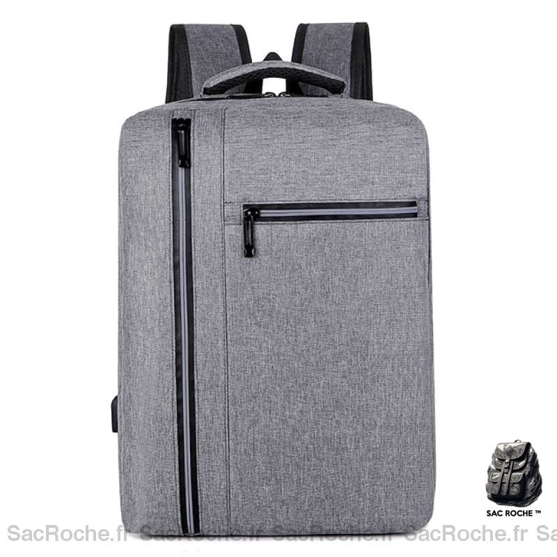 Sac À Dos Voyage Ouverture Grand Angle Gris Sac A Dos Ordinateur