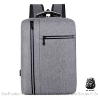 Sac à Dos Voyage Ouverture Grand Angle - modèle Gris - Sac Roche ™