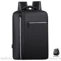 Sac à Dos Voyage Ouverture Grand Angle - modèle Noir - Sac Roche ™