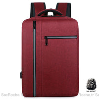 Sac à Dos Voyage Ouverture Grand Angle - modèle Rouge - Sac Roche ™