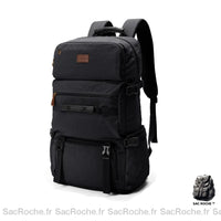 Sac à dos voyage toile militaire - modèle Noir / 50L - Sac Roche ™