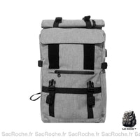 Sac à dos voyageur USB - modèle Gris - Sac Roche ™