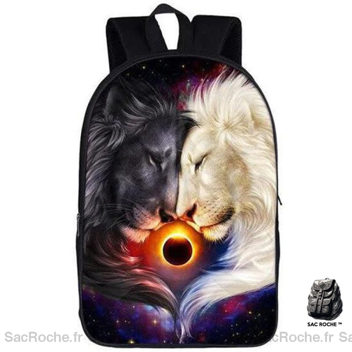 Sac À Dos Yin Yang Personnalisé Noir Sacs Dos Personnalisés
