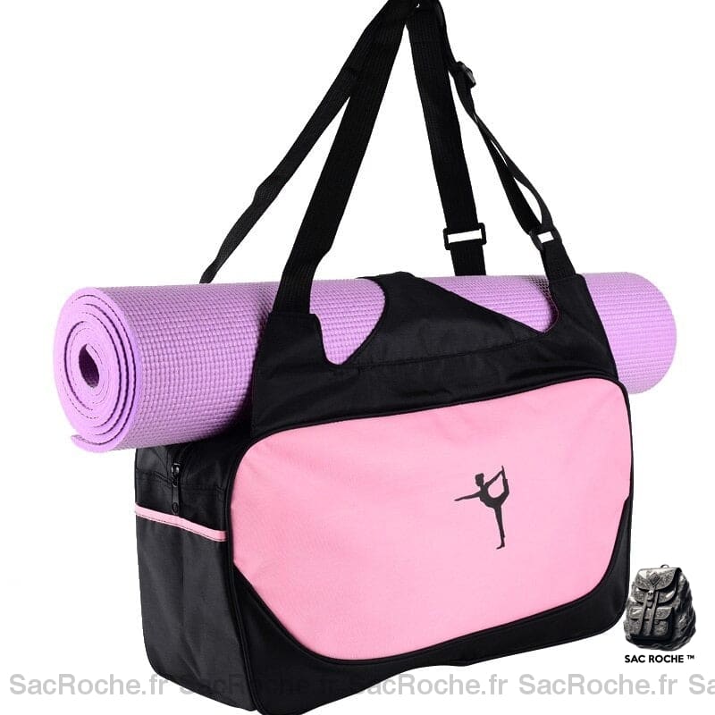 Sac à dos de Yoga multifonctions rose avec tapis de sport