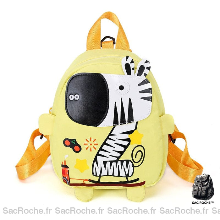Sac à dos maternelle coloré illustré d'un zèbre
