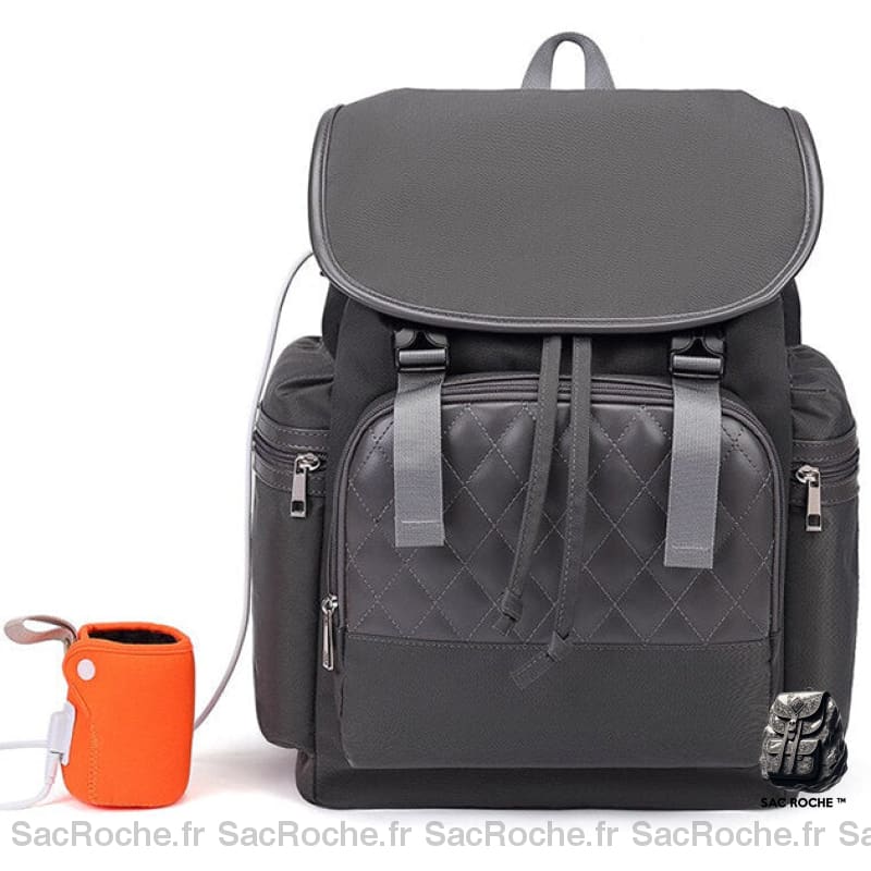 Sac À Langer Avec Chauffe-Biberon Gris Foncé Langer