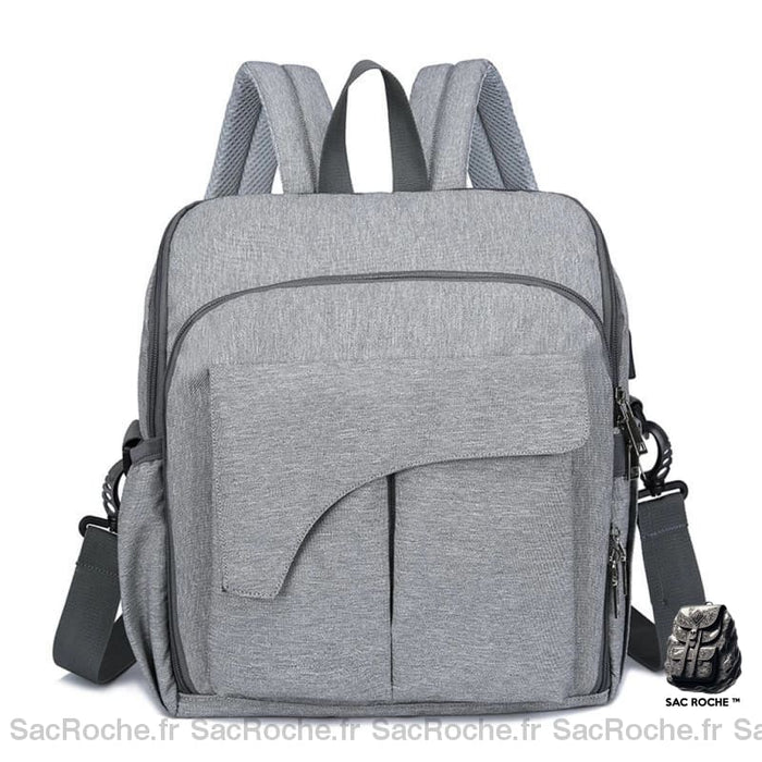 Sac À Langer Bébé Pratique Gris Clair Sac Dos