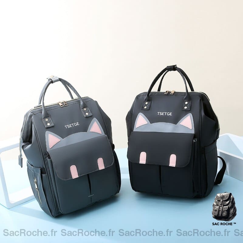 Sac À Langer Chat Élégant Dos Bébé