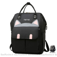 Sac à langer chat élégant - modèle Noir - Sac Roche ™