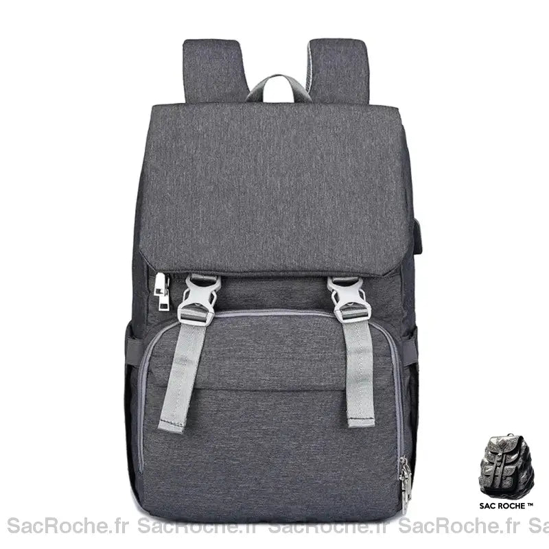Sac À Langer Ergonomique Confortable Gris Sac Dos