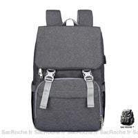 Sac à langer ergonomique confortable - modèle Gris - Sac Roche ™