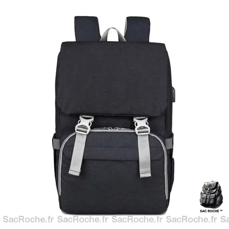 Sac À Langer Ergonomique Confortable Noir Sac Dos