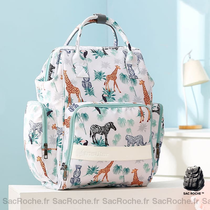 Sac À Langer Grande Capacité - Imprimé Animaux Langer