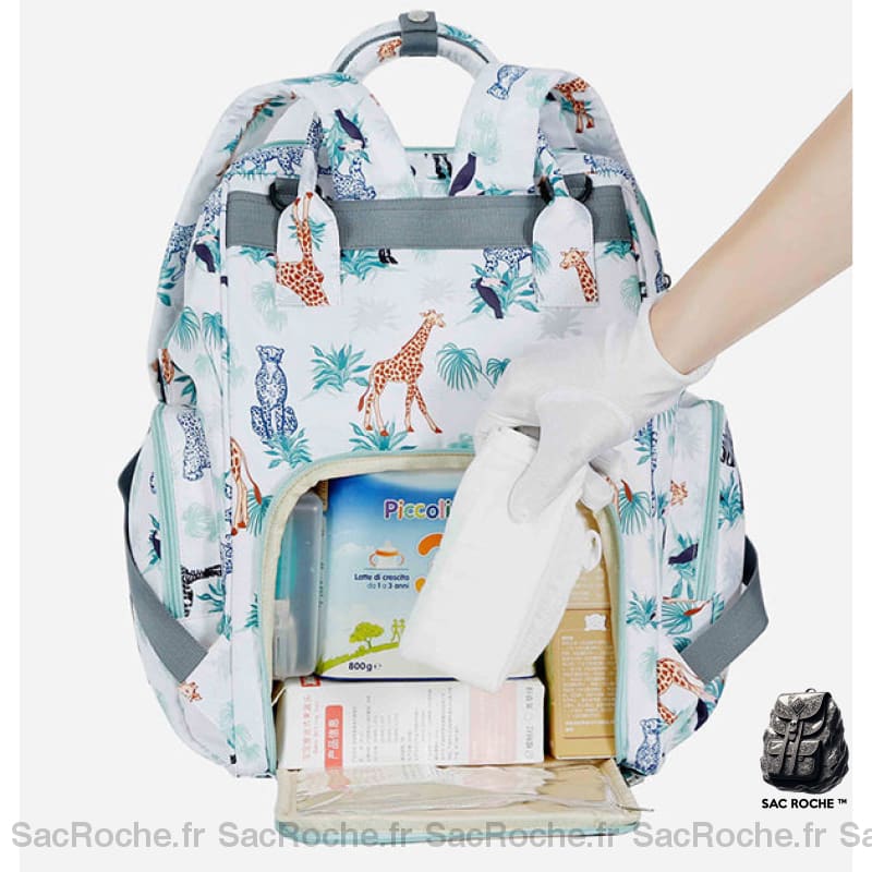 Sac À Langer Grande Capacité - Imprimé Animaux Langer