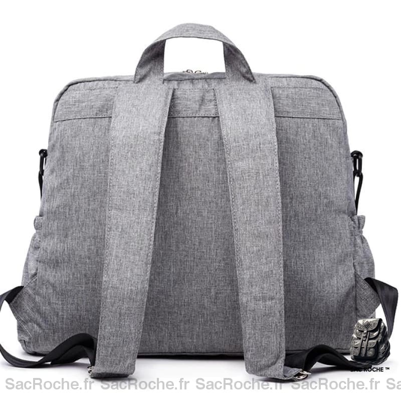 Sac À Langer Gris Pour Bébé Dos