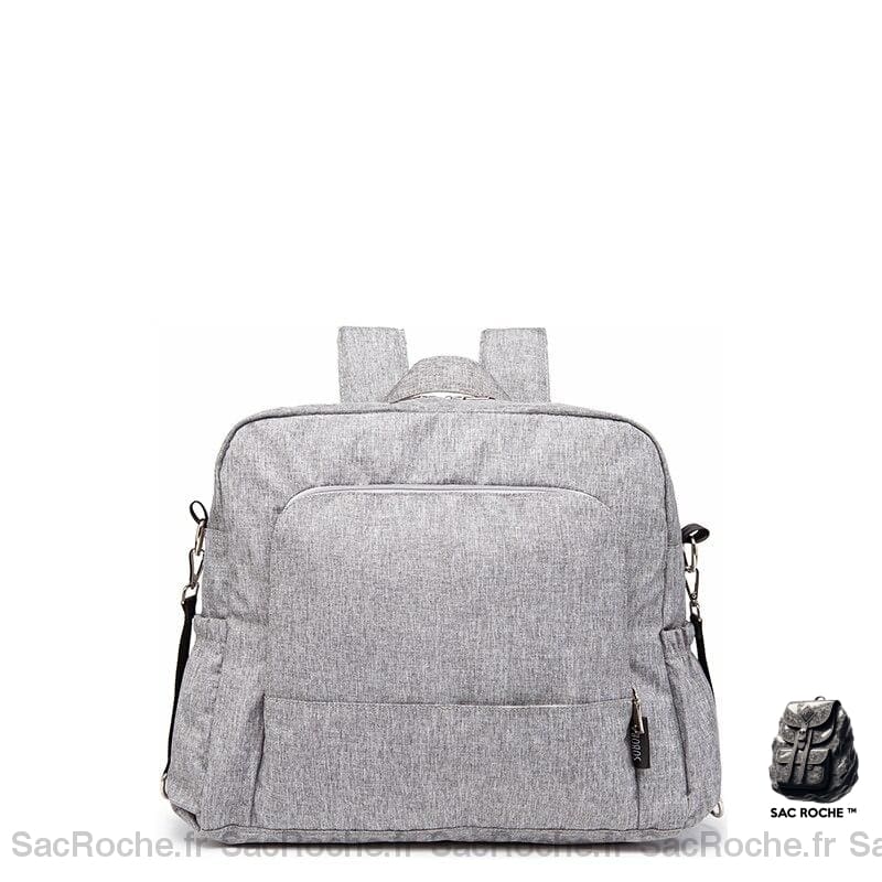 Sac À Langer Gris Pour Bébé Dos