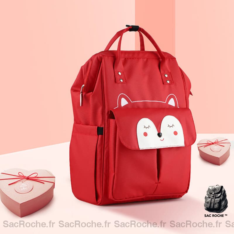 Sac À Langer Imperméable Animaux - Fonctionnel Rouge Langer