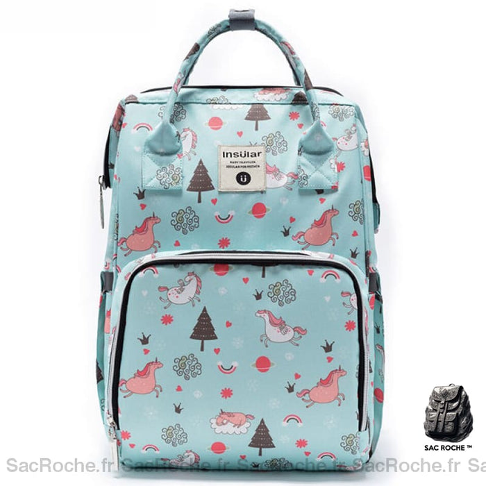 Sac À Langer Licorne - Poche Biberon Turquoise Langer