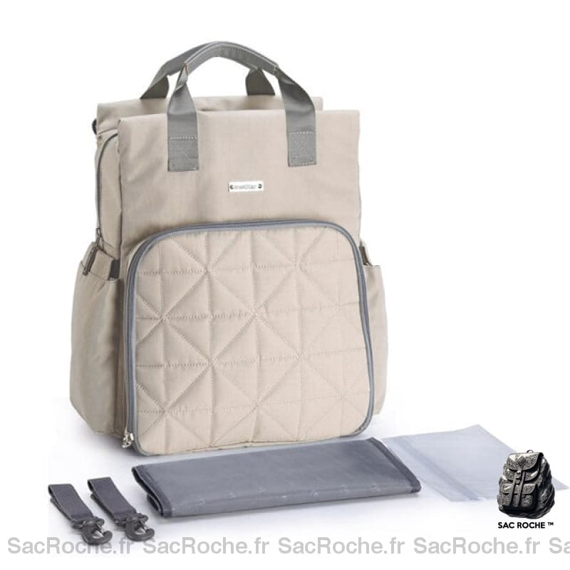 Sac À Langer Matelassé Pratique - Bretelles Amovibles Beige Langer