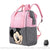 Sac à Langer Mickey - Noir/Rose - modèle Rose - Sac Roche ™