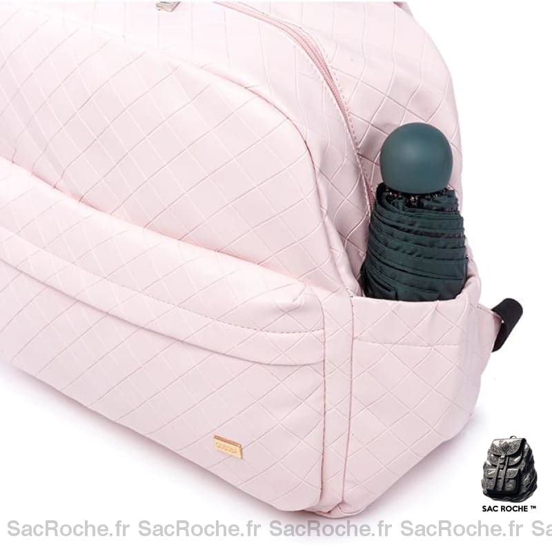 Sac À Langer Rose Carreaux Maman Dos Bébé