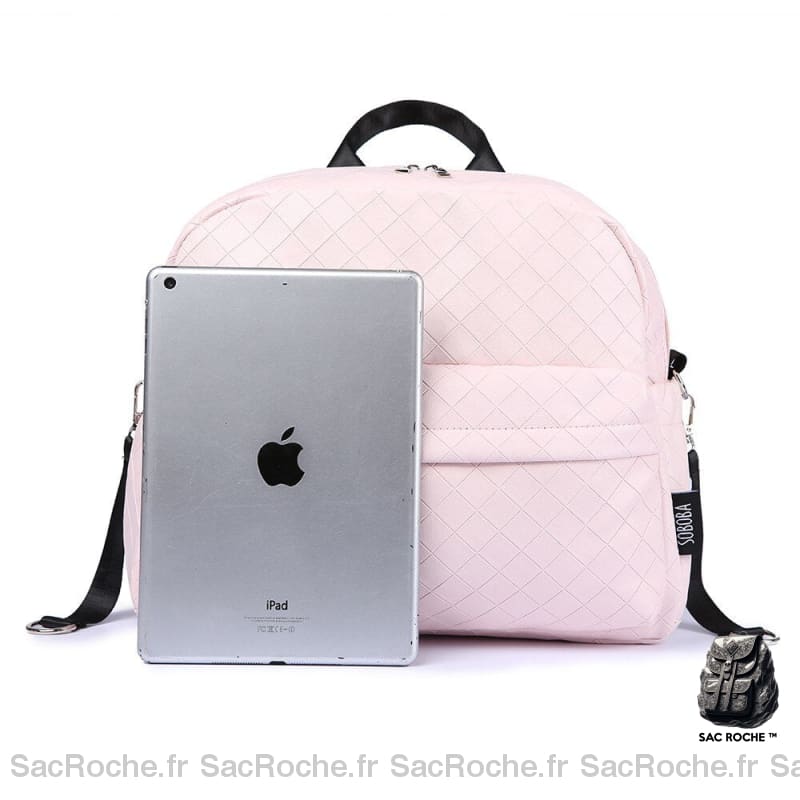 Sac À Langer Rose Carreaux Maman Dos Bébé