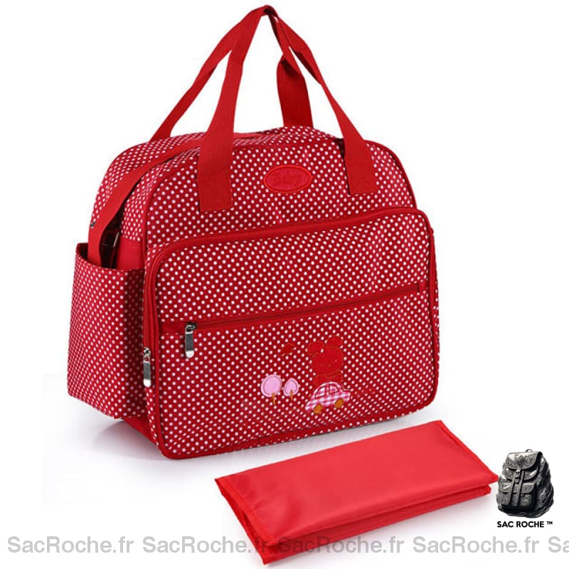 Sac À Langer Tendance - Imprimé Pois Rouge Langer