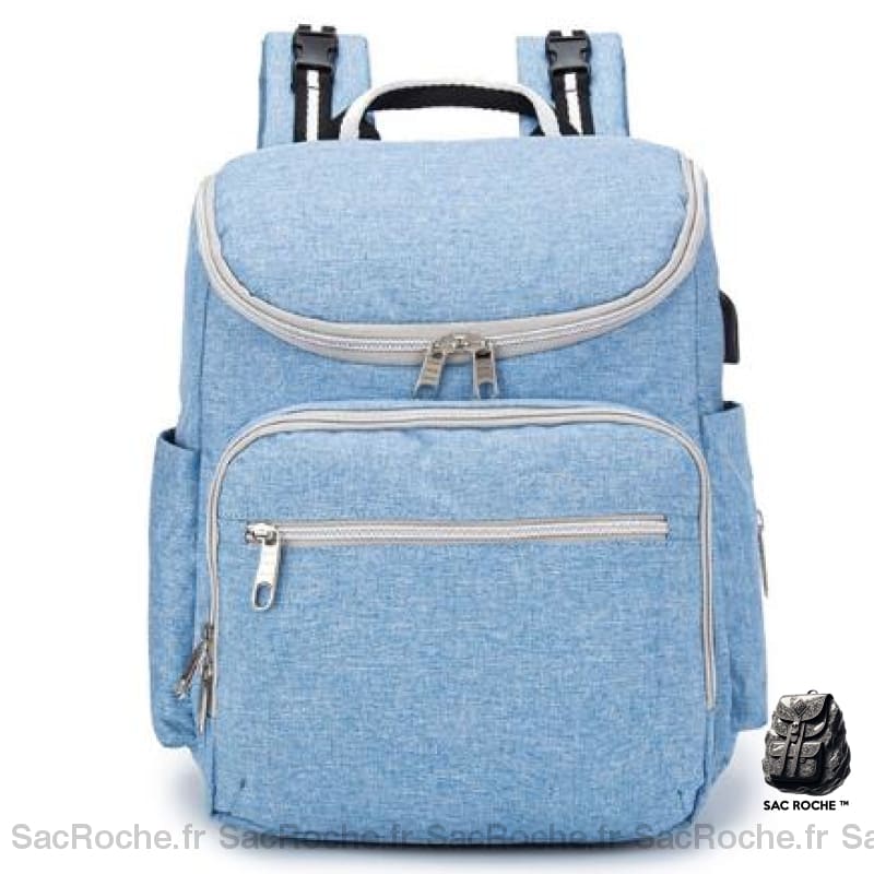 Sac à langer multifonction avec port USB - Bleu - Les bagages à main Sac à main