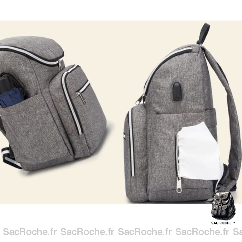 Sac À Langer Usb Multifonction Dos Femme