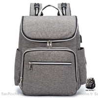 Sac à langer USB multifonction - modèle Gris - Sac Roche ™