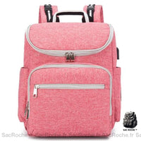Sac à langer USB multifonction - modèle Rose - Sac Roche ™