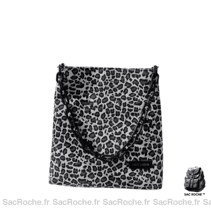 Sac À Main Ado Cours Imprimé Léopard Noir Pour Les