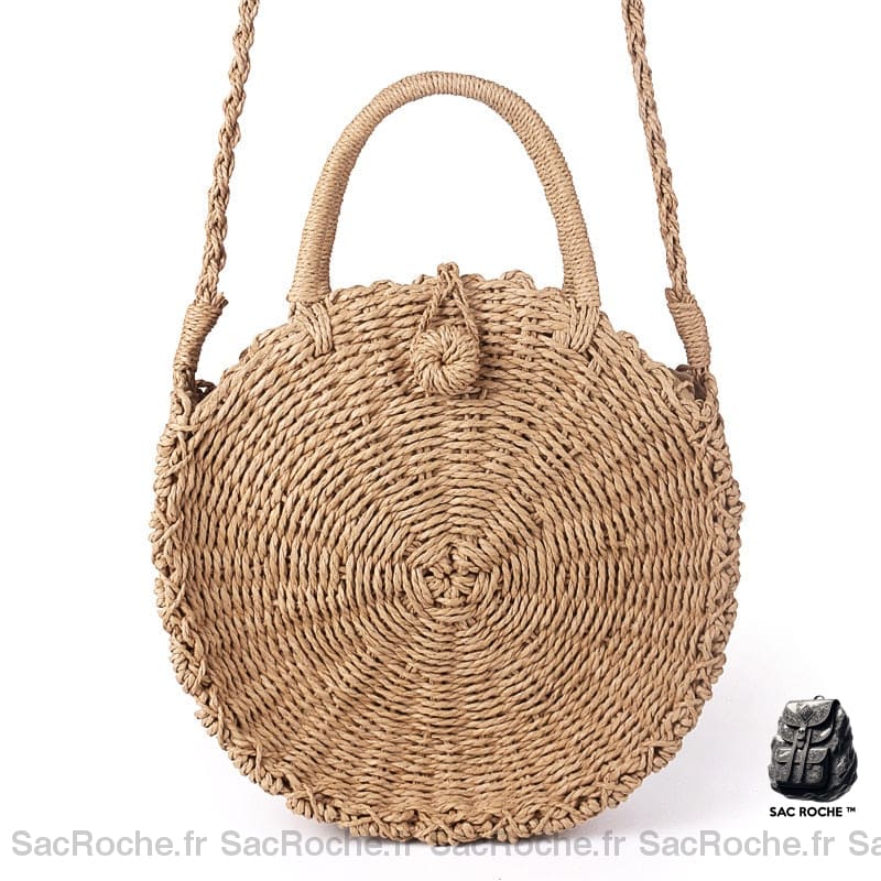 Sac À Main Bohème En Paille Tissée Fait Sac Femme