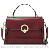 Sac à Main Bordeaux Femme - Sac Roche ™