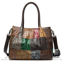 Sac à Main Cabas Cuir Bandoulière Patchwork - Sac Roche ™